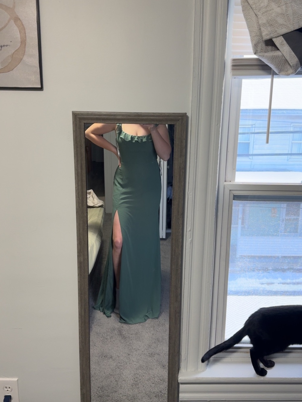 Azazie eucalyptus Ruffle-Strap Maxi Dress - Picture 4 of 5